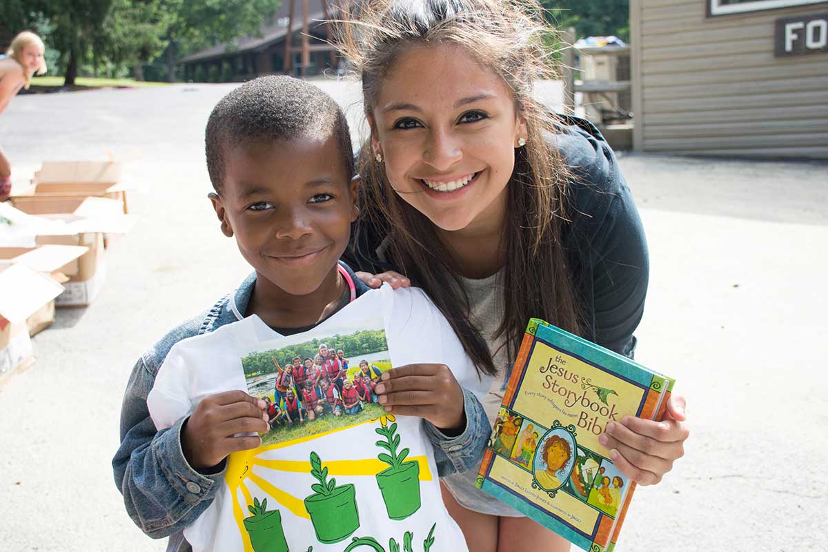 Mont Lawn Summer Camp Staff with Child